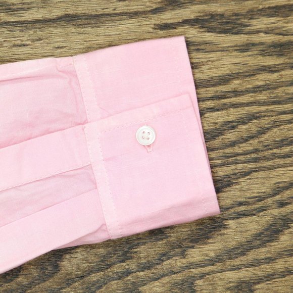 Lands' End Cotton Tie Dye Button Up Top 516840-Sample XS Tall Blue Pink Ombre - Picture 4 of 5